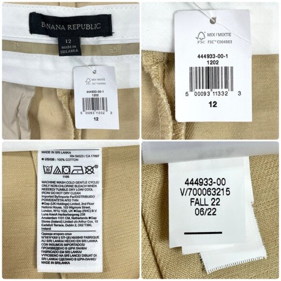 New Banana Republic Cruise Wide-Leg Pant 12 Maverick Tan High Waisted Trousers - Picture 10 of 10